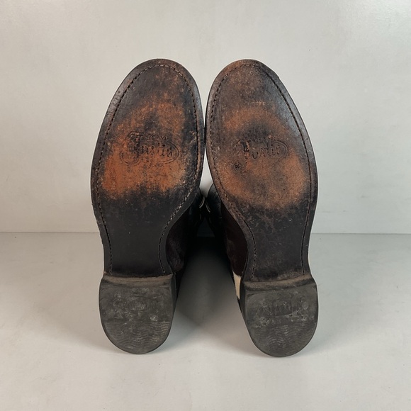 Justin Calf Hair On Cow Hide Pony Cowgirl Roper Boots 6 B Western USA Made - Picture 2 of 15